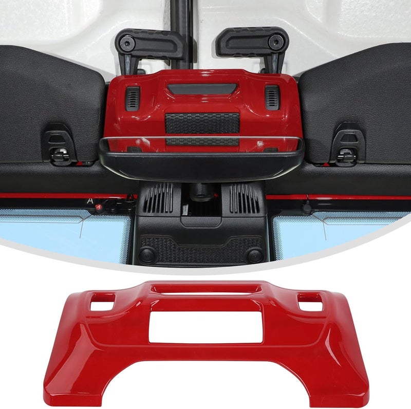Linskip One-Touch Roof Panel Trim Compatible with 2024 2025 Jeep Wrangler JL 4XE & Gladiator JT, Overhead Feature Decor Cover for Jeep Wrangler Interior Accessories(Red) - Image 1